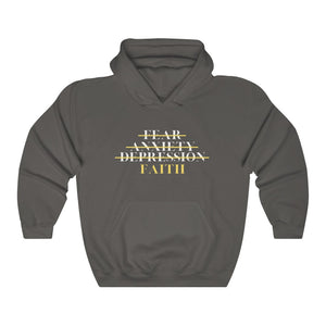 Unisex Fear, Anxiety, Depression, Faith Heavy Blend™ Hooded Sweatshirt