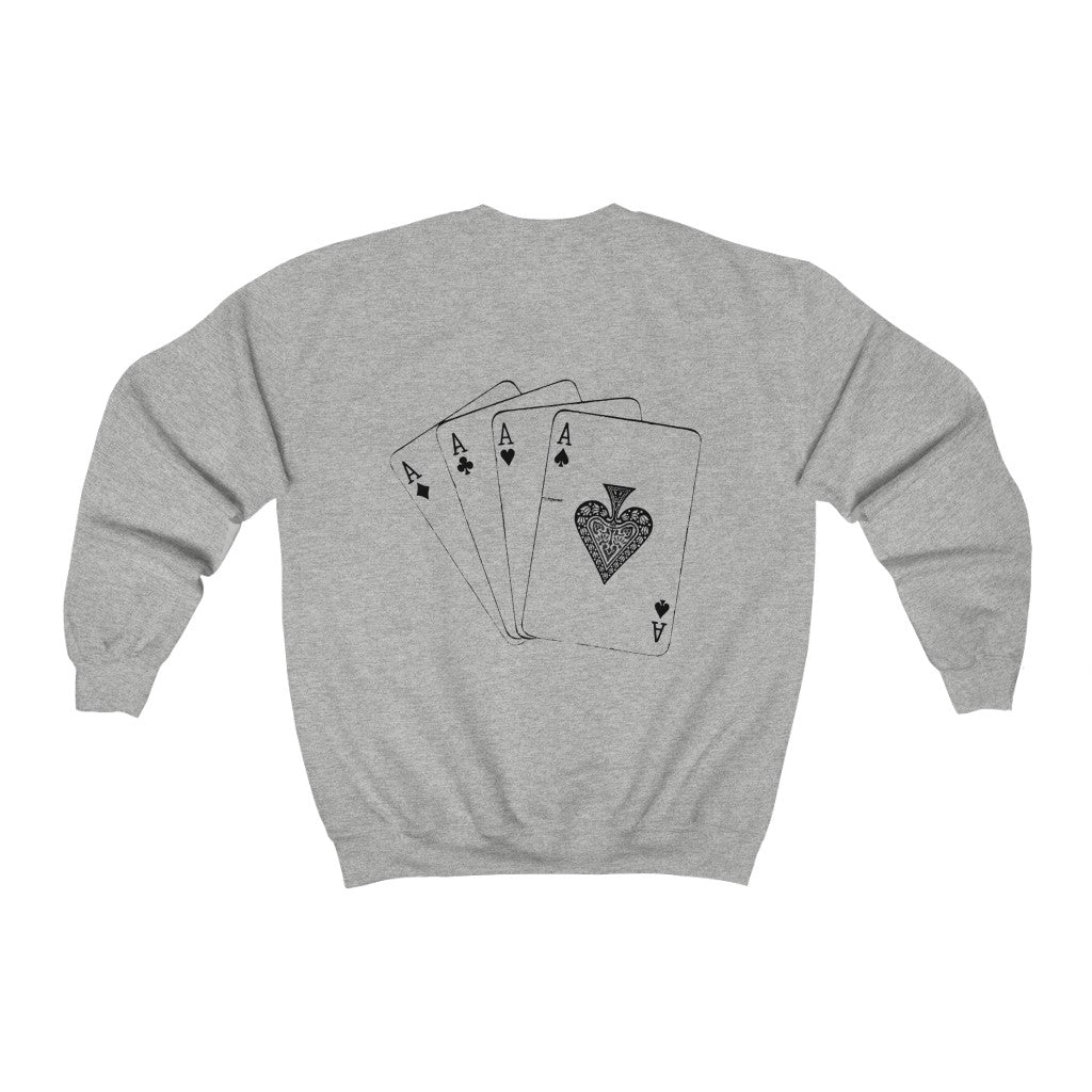 Play Your Hand Right Unisex Heavy Blend™ Crewneck Sweatshirt